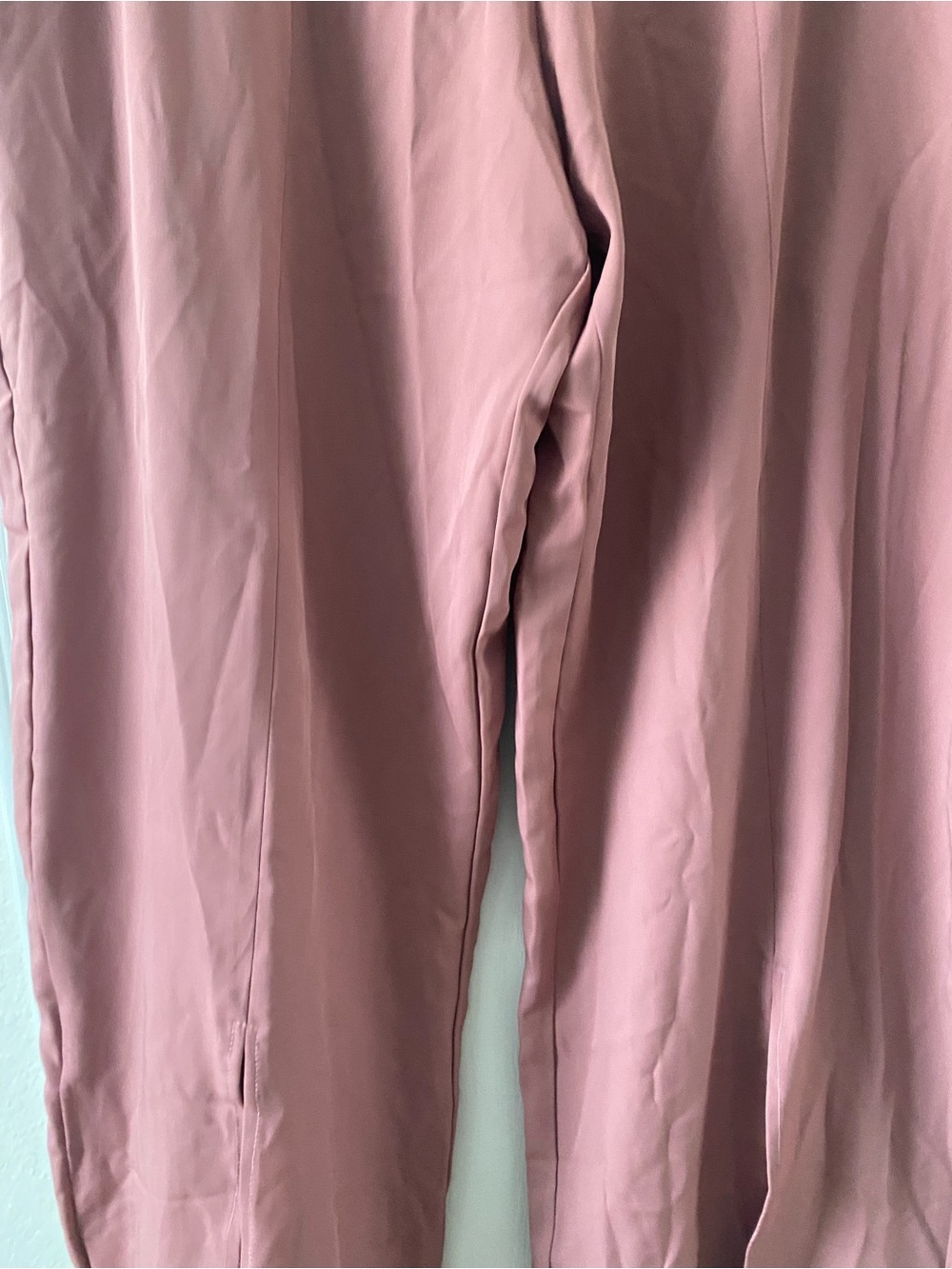 Danica High-Rise Split-Hem Wide Leg Pants in Dusty Rose Quiet Luxury Workwear L - Picture 7 of 14